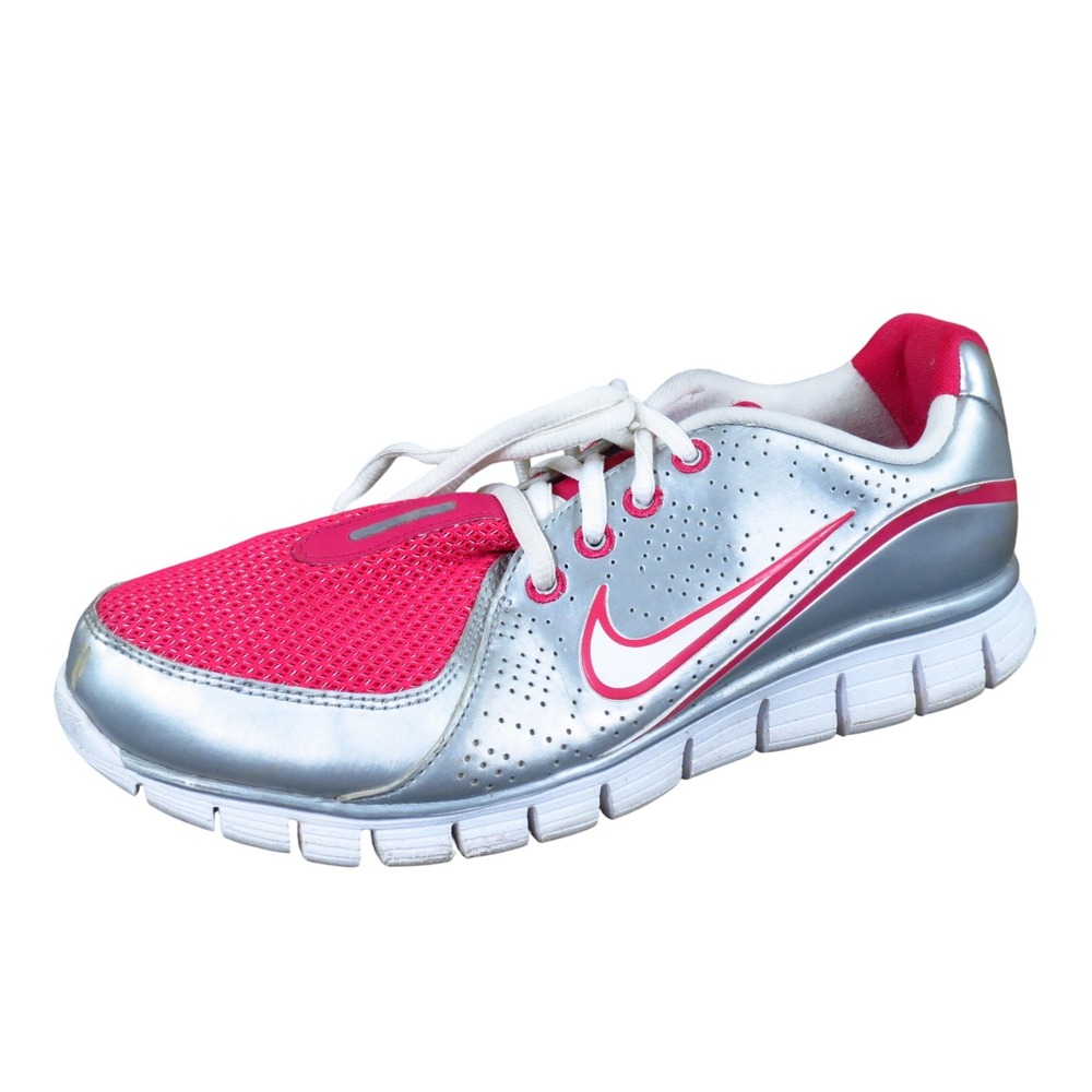 Nike Free Walk Womens Walking Shoe Sz‎ 7 Fitness Training Silver Pink 433734-016